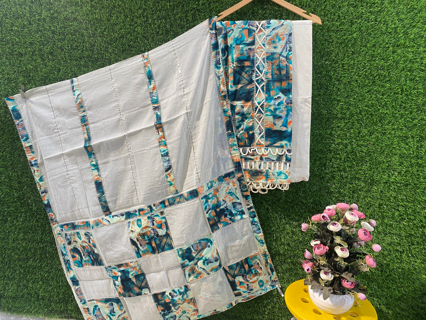 Cotton blue multi
