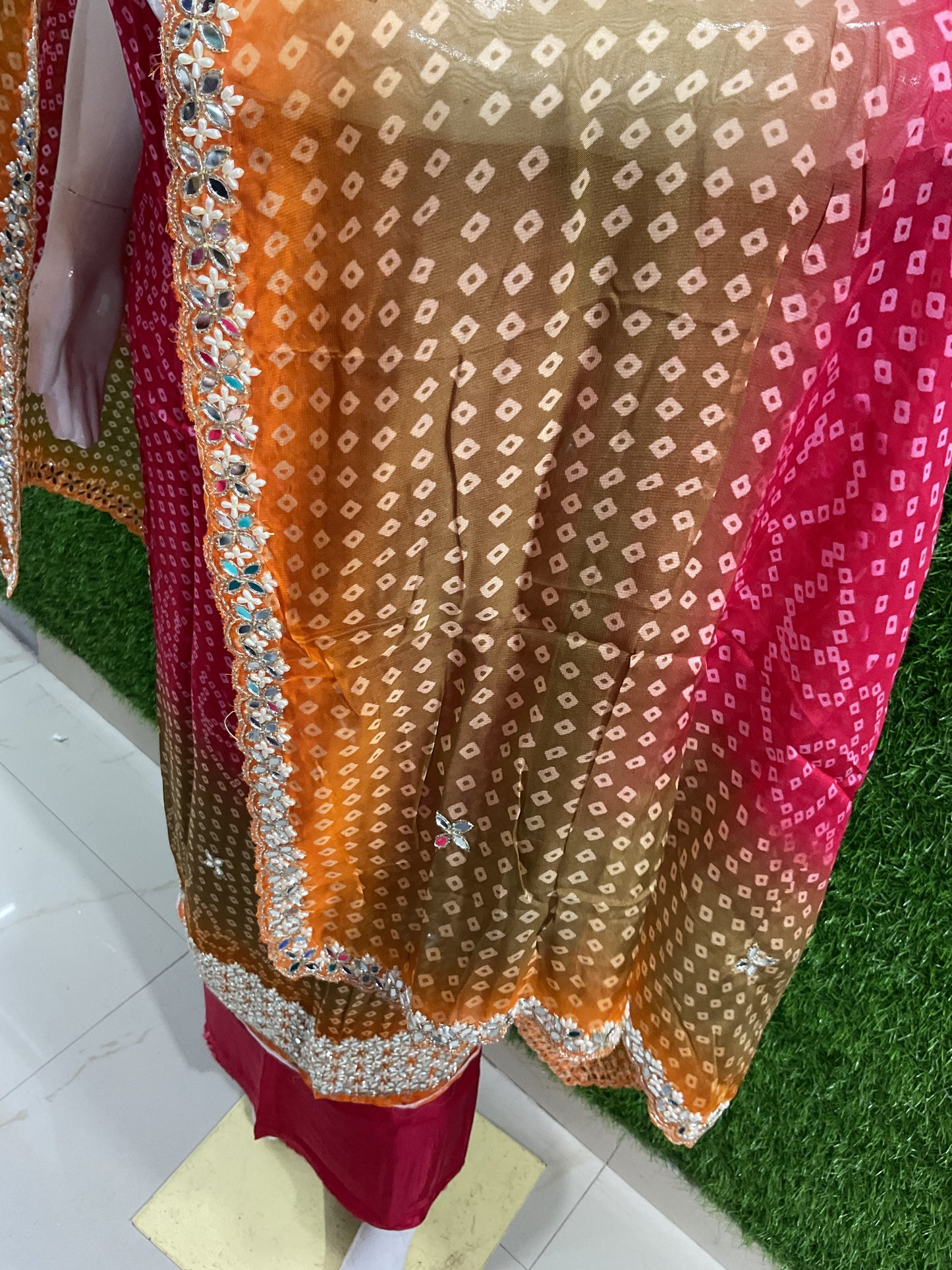 Jaipuri Bandhej multi colour