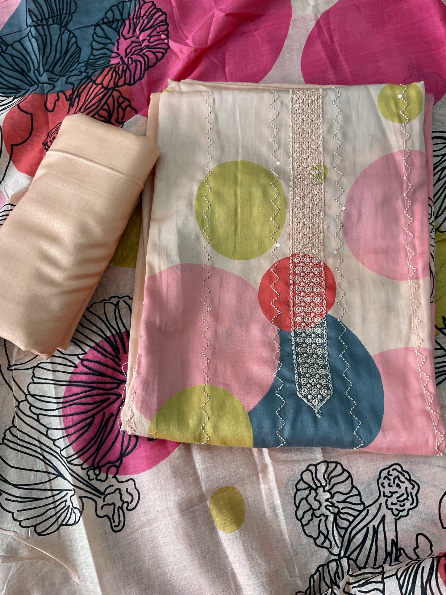 Ice cream colour cotton