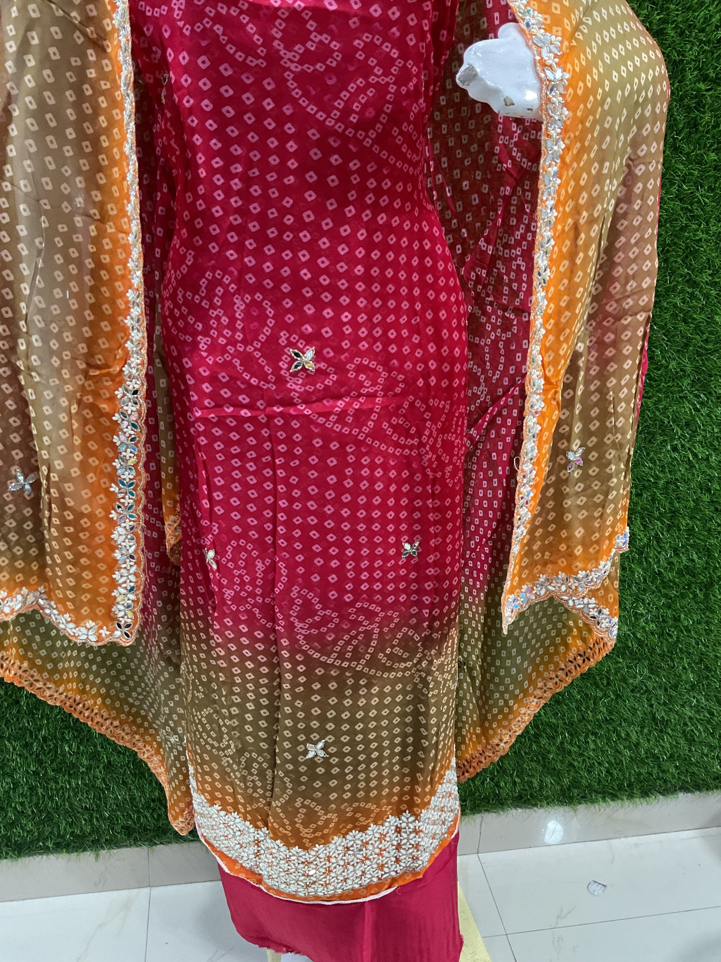 Jaipuri Bandhej multi colour