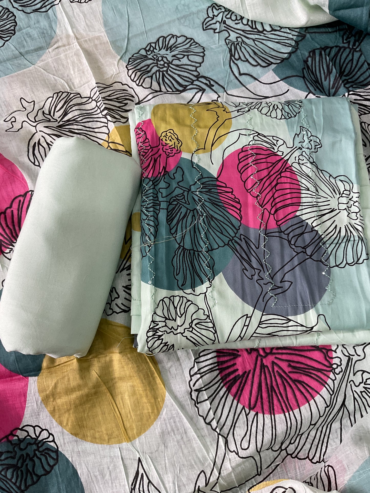 Ice cream colour cotton