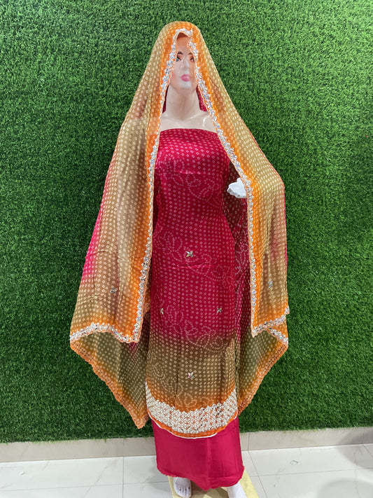 Jaipuri Bandhej multi colour