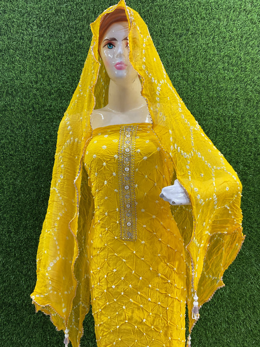 Crape Bandhej Suit