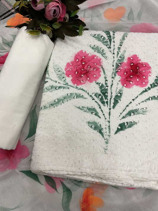 Cotton brush painting