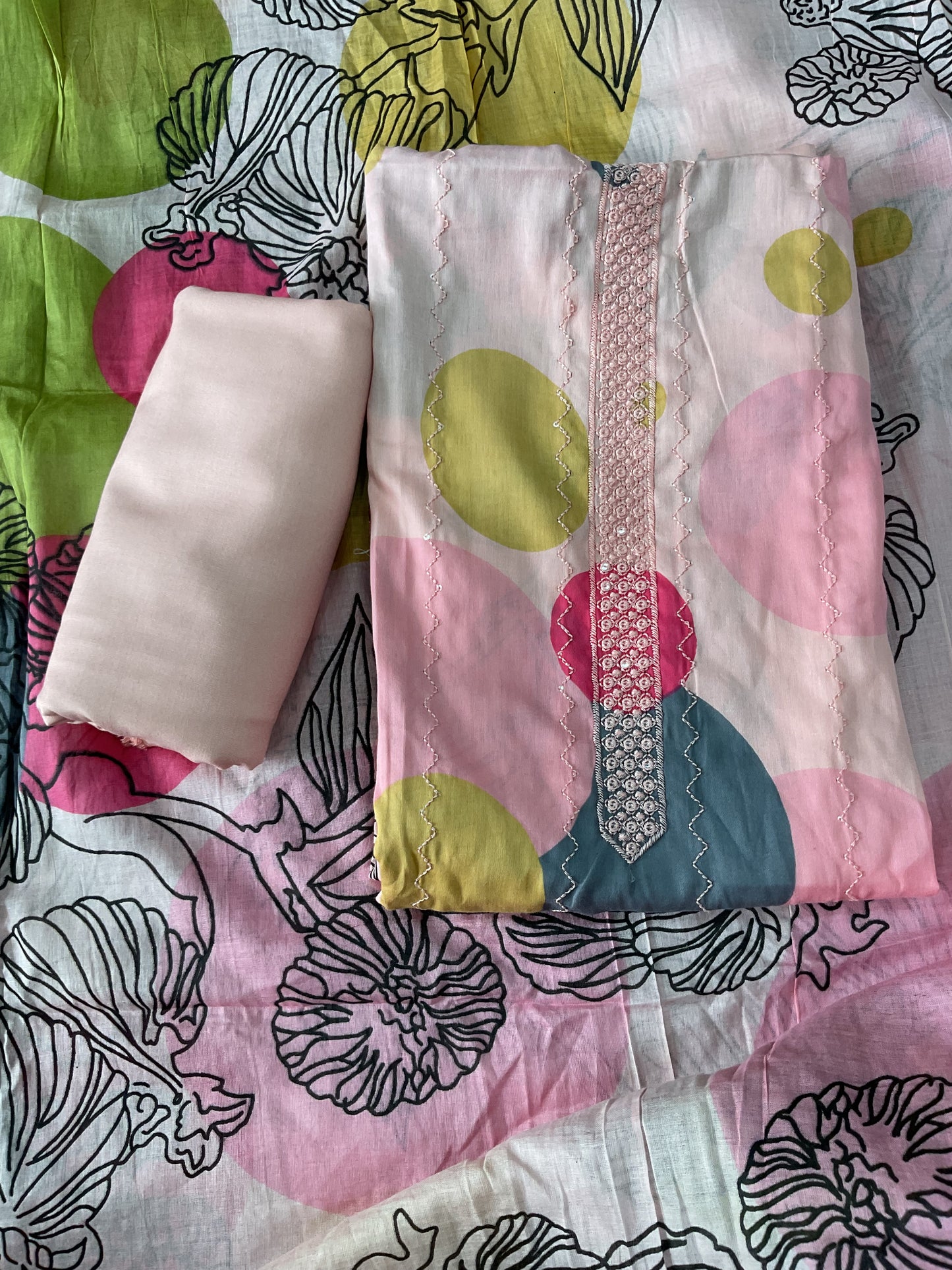 Ice cream colour cotton