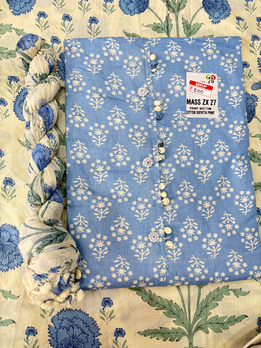 Ice blue cotton