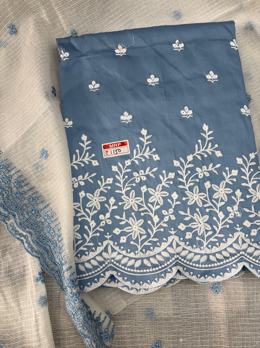 Ice blue cotton