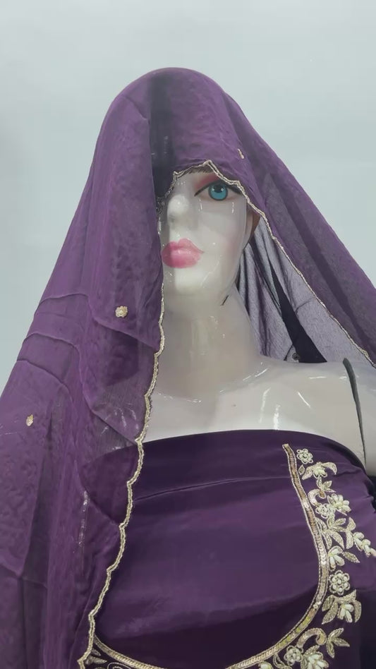Natural crape beautiful heavy suit